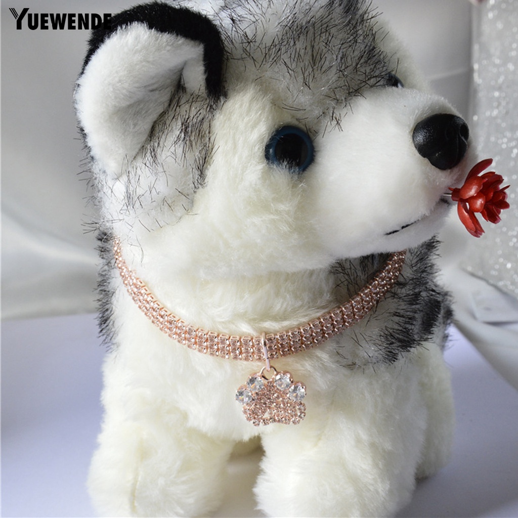 Vòng Cổ Đính Đá Lấp Lánh Chống Dao Rách Dành Cho Thú Cưng YQ.E