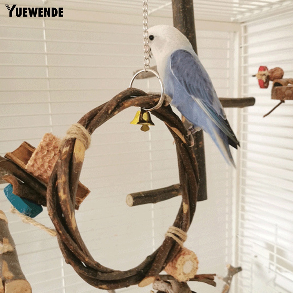 Yq.e Đồ Chơi Vòng Treo Chống Cắn Không Mùi Bằng Chất Liệu Tự Nhiên Không Gây Kích Ứng Trang Trí Trong Nhà Cho Vẹt