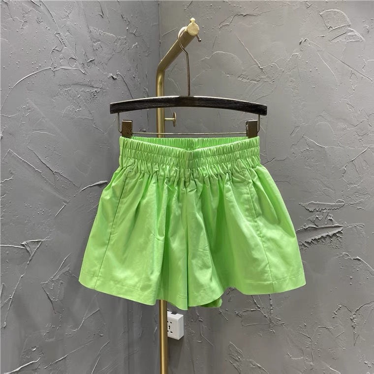 Quần Short Dáng Chữ a Ống Rộng Xếp Ly Màu Kẹo Đơn Giản Thời Trang Mùa Hè Mới 2023
