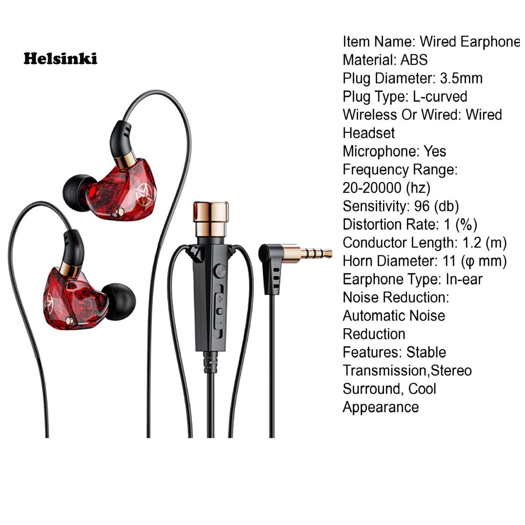 Hls Tai Nghe Nhét Trong Giắc Cắm 3.5mm Dành Cho Điện Thoại