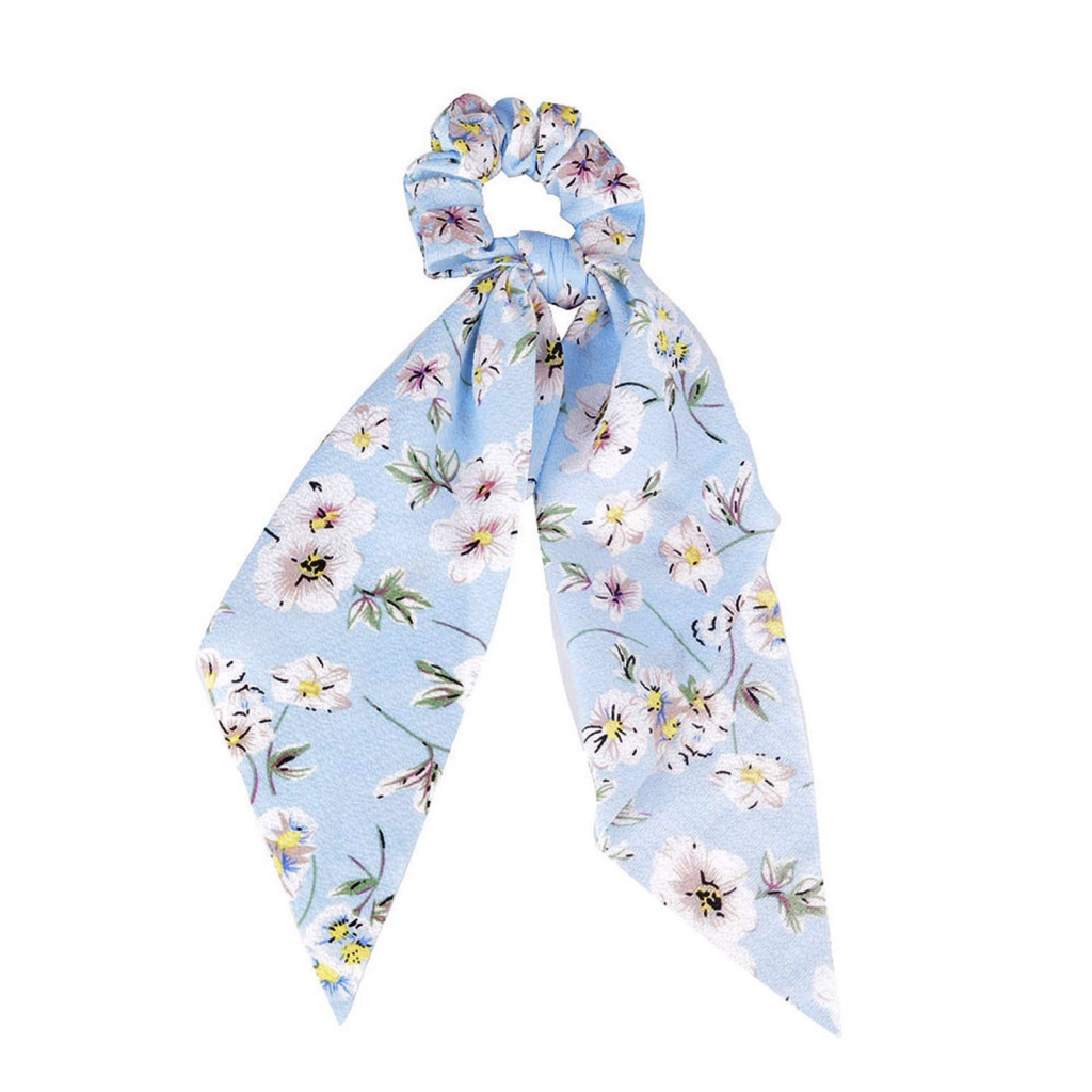 Dây Cột Tóc Vải Chiffon Co Giãn Thắt Nơ Xinh Xắn