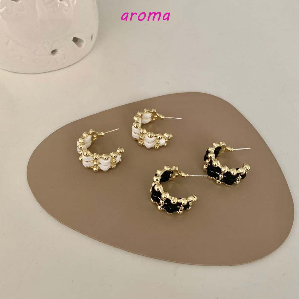 Bông Tai Dạng Vòng Bện Đơn Giản Phong Cách Hàn Quốc Thời Trang Cho Nữ