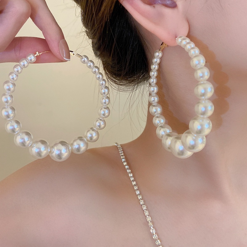 1 Đôi Bông Tai Tròn Rỗng Bằng Kim Loại Đơn Giản Và Cao Cấp Phong Cách Âu Mỹ