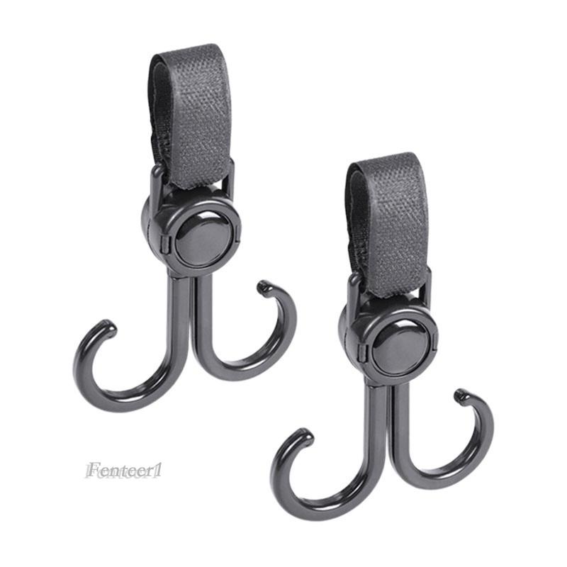 [Fenteer1] 2 Móc Treo Túi Xách Có Thể Xoay Được Dùng Cho Xe Đạp Trong Ký T