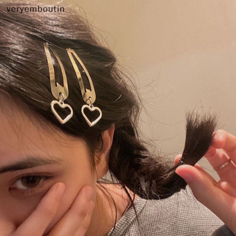 Set 2 Kẹp Tóc Nơ Bằng Kim Loại Thời Trang Cho Nữ