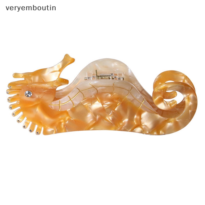 Kẹp Tóc Càng Cua Lớn Màu Cá Ngựa Phổ Biến Cho Nữ n