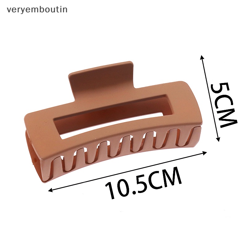 Kẹp Tóc Càng Cua Lớn Bằng Nhựa Màu Trơn Thanh Lịch Cho Nữ