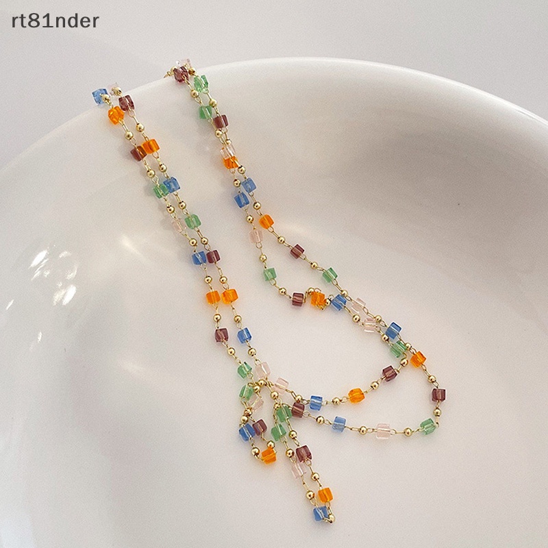 Rt Vòng Tay Chuỗi Hạt Pha Lê Nhiều Màu Sắc Tua Rua Phong Cách Bohemian Đơn Giản Thời Trang Cho Nữ