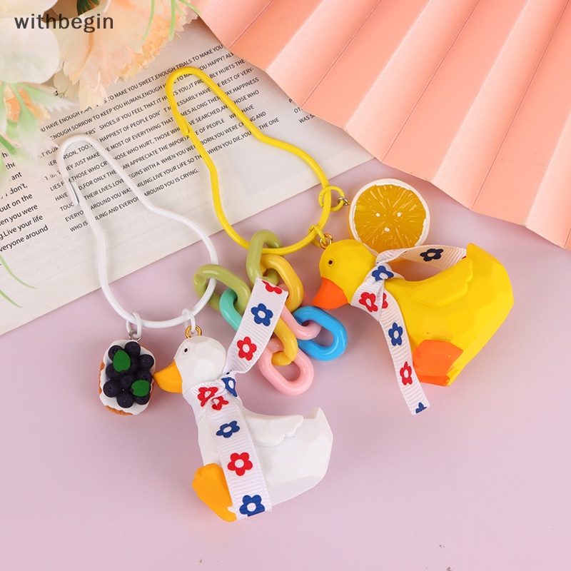 Móc Chìa Khóa Hình Vịt Vàng Hoạt Hình Dễ Thương