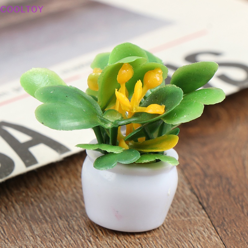 Set 5 Mô Hình Chậu Cây Mini Tỉ Lệ 1: 12 Dùng Để Trang Trí Nhà Búp Bê