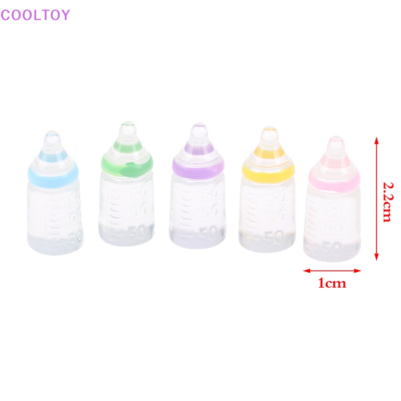 Set 5 Bình Sữa Mini Tỉ Lệ 1: 12 Dùng Để Trang Trí Nhà Búp Bê