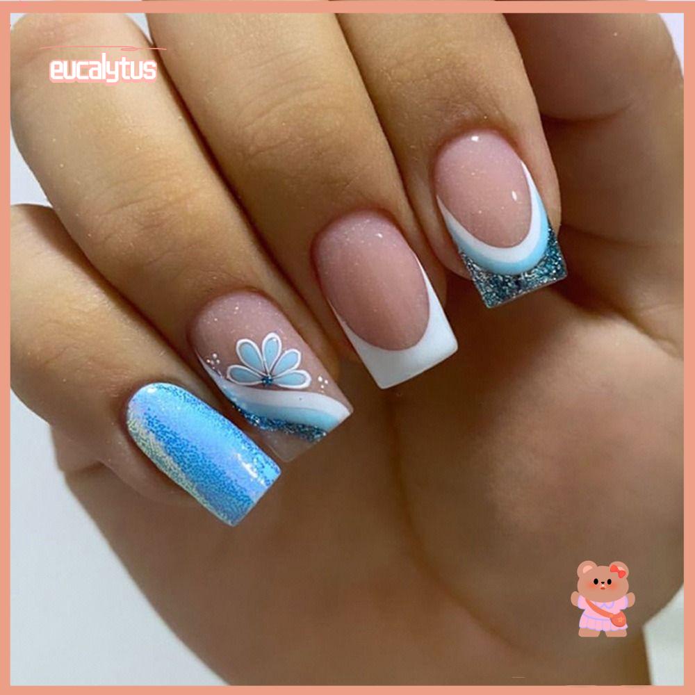 Móng Tay Giả Che Phủ Toàn Diện Đầu Vuông Có Thể Tháo Rời DIY