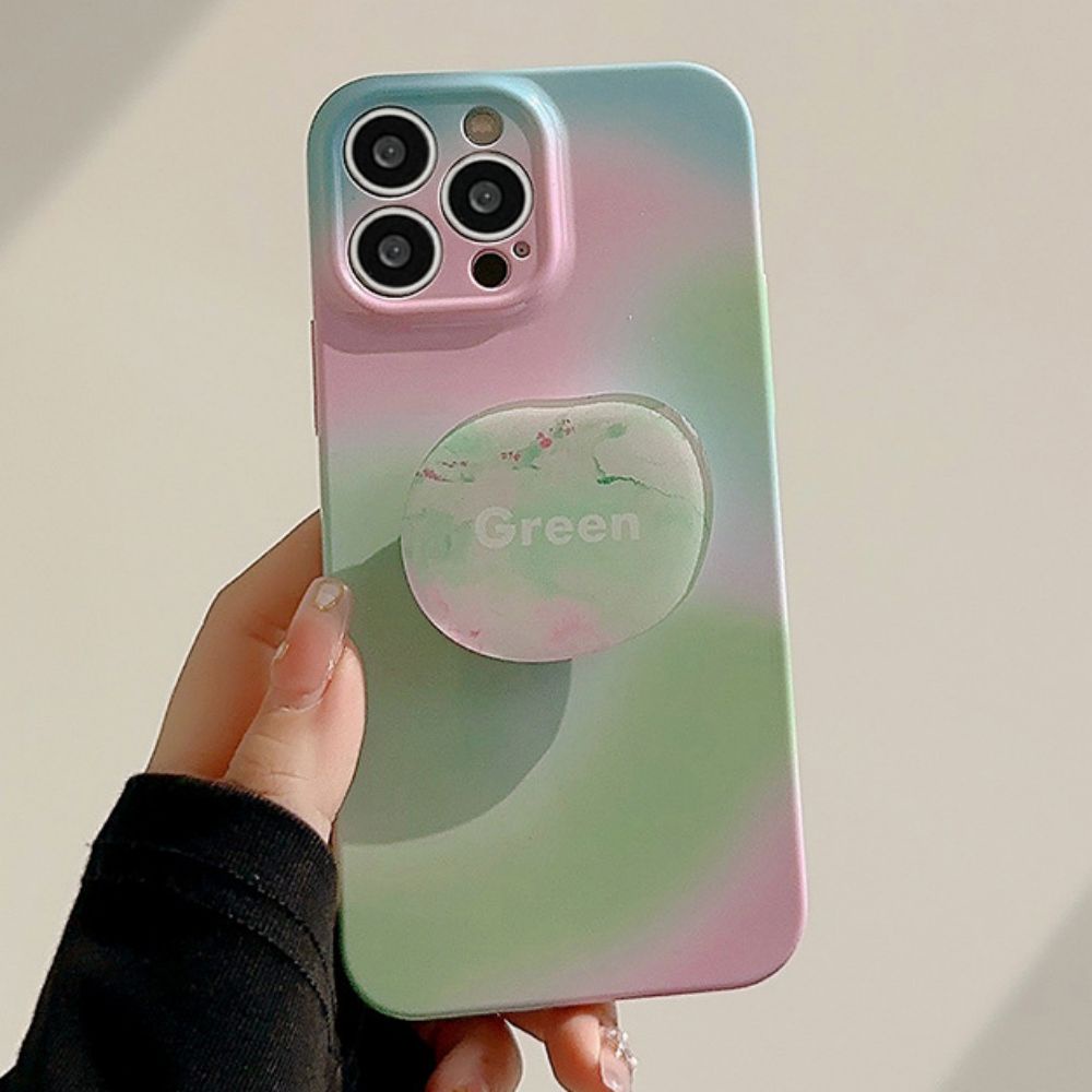 Ốp Điện Thoại TPU Mềm Chống Sốc Có Giá Đỡ Tròn Cho IPhone 11 14 13 12 Pro Max XR XS Max 7 8 Plus SE