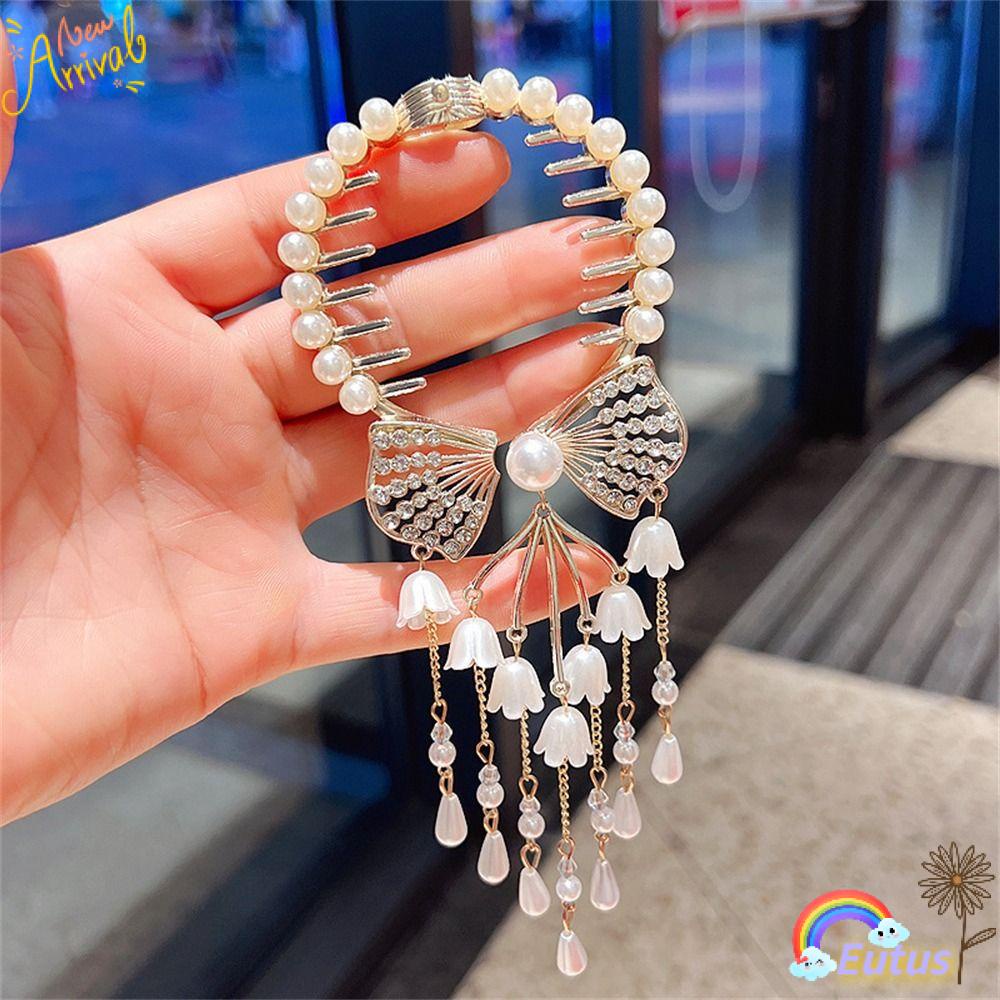 Kẹp Tóc Nữ Chất Liệu Kim Loại Thiết Kế Đơn Giản Thời Trang|Kẹp Tóc Đính Đá Lấp Lánh