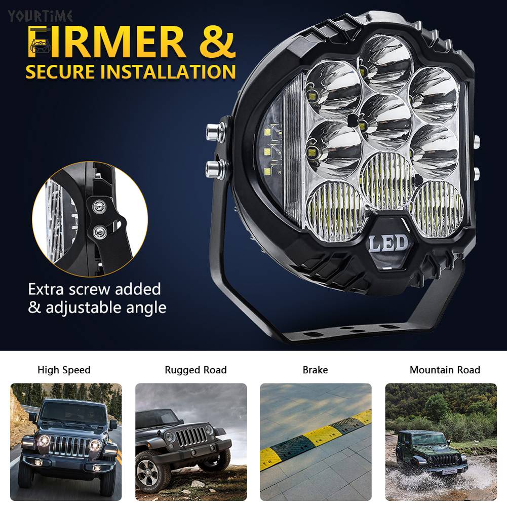 Bộ Đèn Pha Sương Mù 7inch Chất Lượng Cao Cho Xe Hơi Jeep ATV