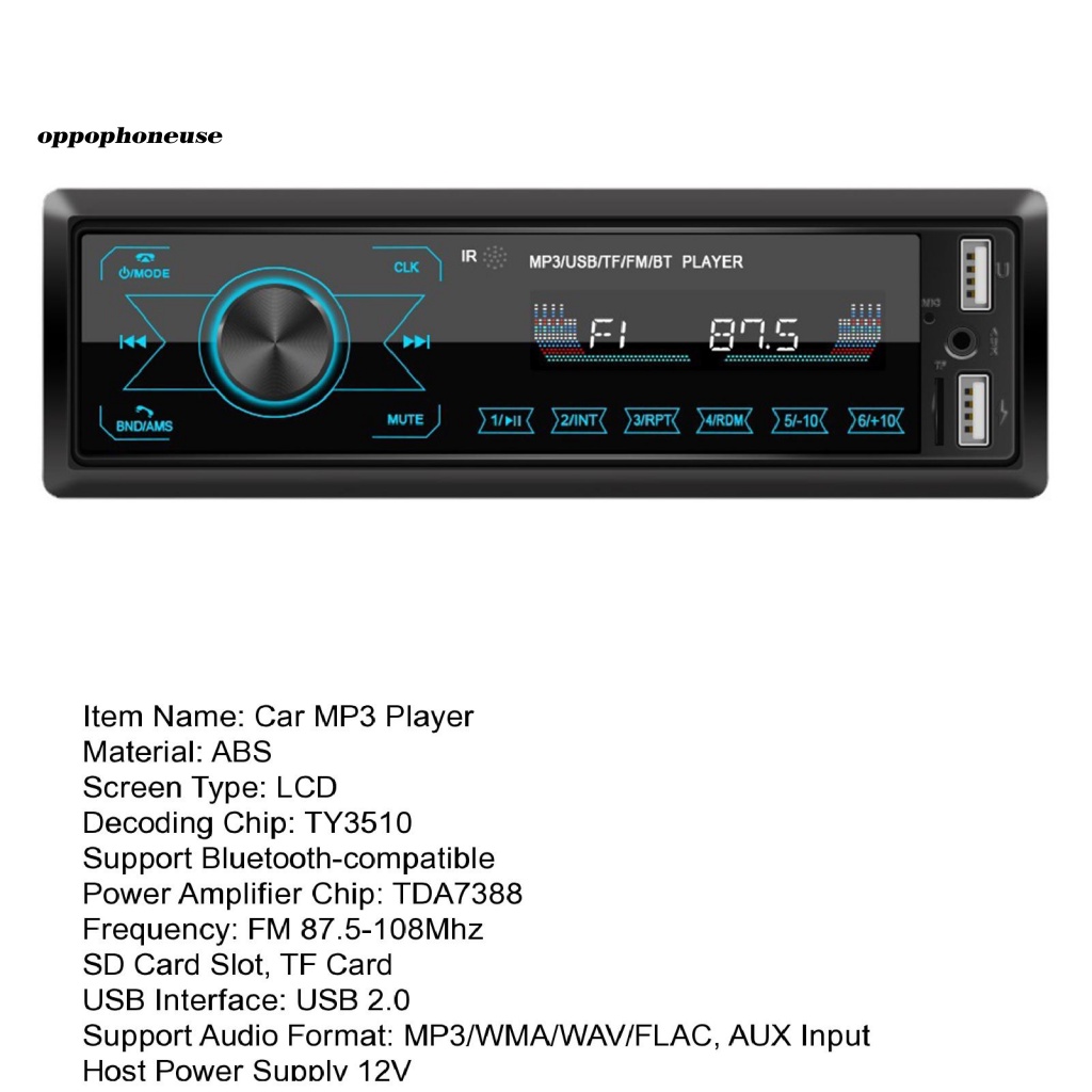 Máy Nghe Nhạc MP3 Màn Hình Hiển Thị Thời Gian HiFi Cho Xe Hơi OPPO