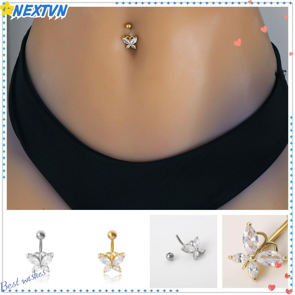 Khuyên Rốn Hình Bướm Bằng Thép Không Gỉ|Khuyên Xỏ Cơ Thể Thời Trang Cá Tính