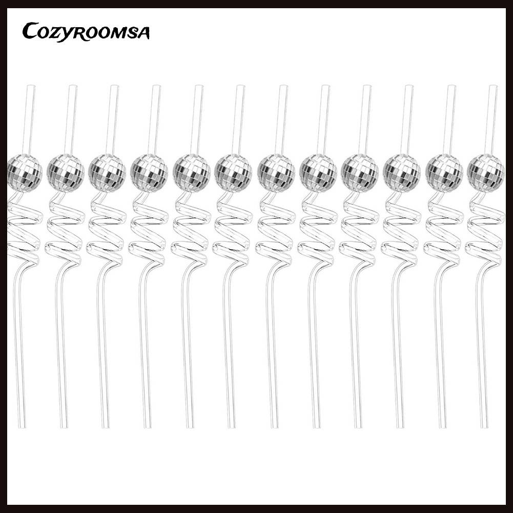 Bộ 12 Ống Hút Trang Trí Tráng Gương Dùng Cho Tiệc Cưới Sinh Nhật