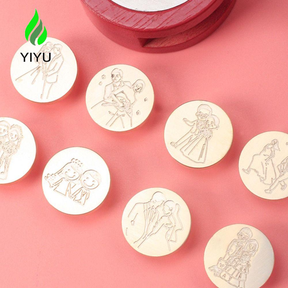 Con Dấu Đóng Sáp Niêm Phong Thiệp Mời Đám Cưới Cô Dâu Chú Rể DIY