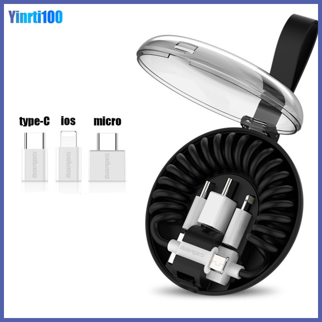 Dây Cáp Sạc Truyền Dữ Liệu Usb 3 Trong 1 Nhỏ Gọn Tiện Dụng