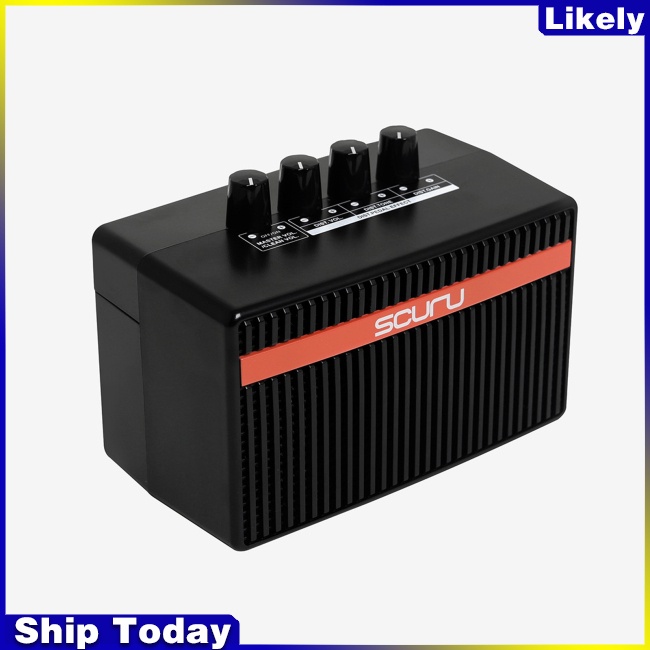 Loa Khuếch Đại Âm Thanh Mini 5w Di Động Tiện Dụng Cho Đàn Guitar Điện / Biểu Diễn Ngoài