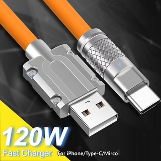 Cáp sạc nhanh type c 120w cho iphone huawei samsung 1m