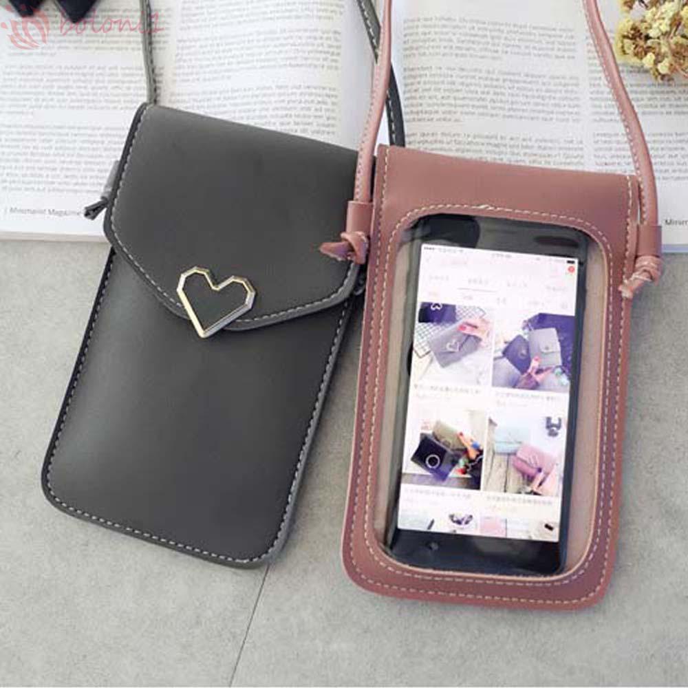 Túi Da PU Đeo Vai Mini Đựng Điện Thoại / Thẻ Thời Trang