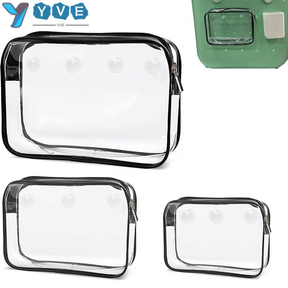 YVE Túi Đựng Mỹ Phẩm Trong Suốt Có Khóa Kéo Tiện Dụng