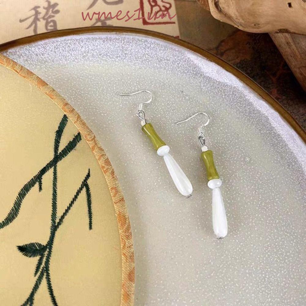 Khuyên Tai WMES15H Xỏ Hạt Acrylic Hình Hoa Màu Gradient Thời Trang Cổ Điển Phong Cách Trung Hoa Dành Cho Bạn