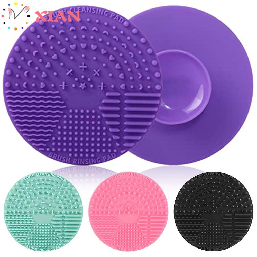 Bộ 2 Dụng Cụ Vệ Sinh Cọ Trang Điểm Bằng Silicone Có Giác Hút