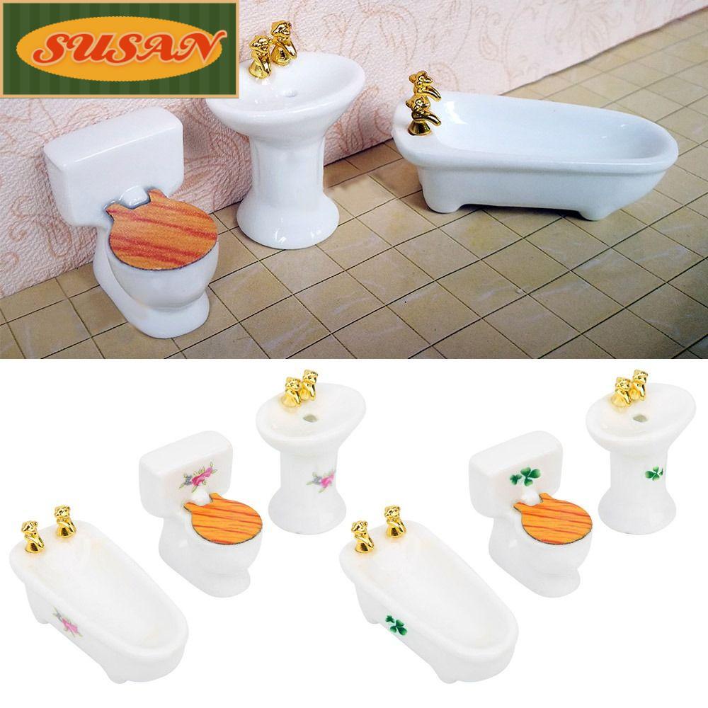 Mô Hình Nội Thất Phòng Tắm Tỉ Lệ 1 / 24 Trang Trí Nhà Búp Bê