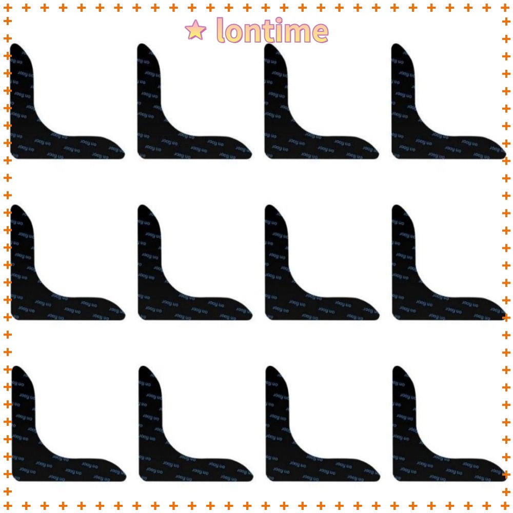 Bộ 12 Kẹp Hai Mặt Màu Đen Chống Trượt Dùng Cố Định Tấm Thảm Gỗ / Sàn Nhà