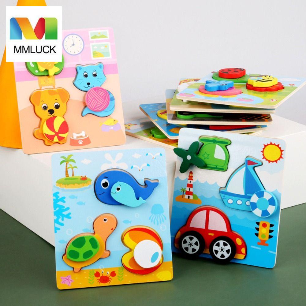 Đồ Chơi Lắp Ráp Bằng Gỗ Hình Động Vật Hoạt Hình Chất Lượng Cao Cho Trẻ Em