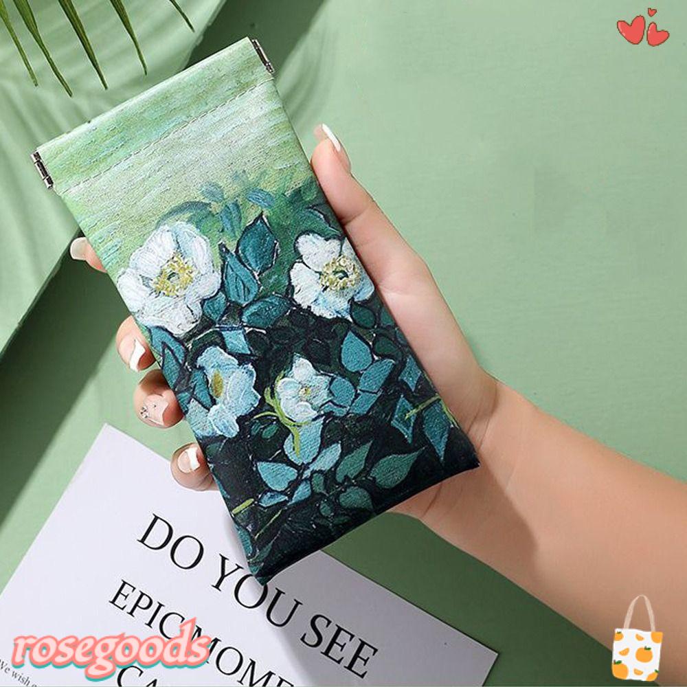 Túi Đựng Mắt Kính Bằng Da PU In Họa Tiết Hoa Sáng Tạo Cho Nam Và Nữ