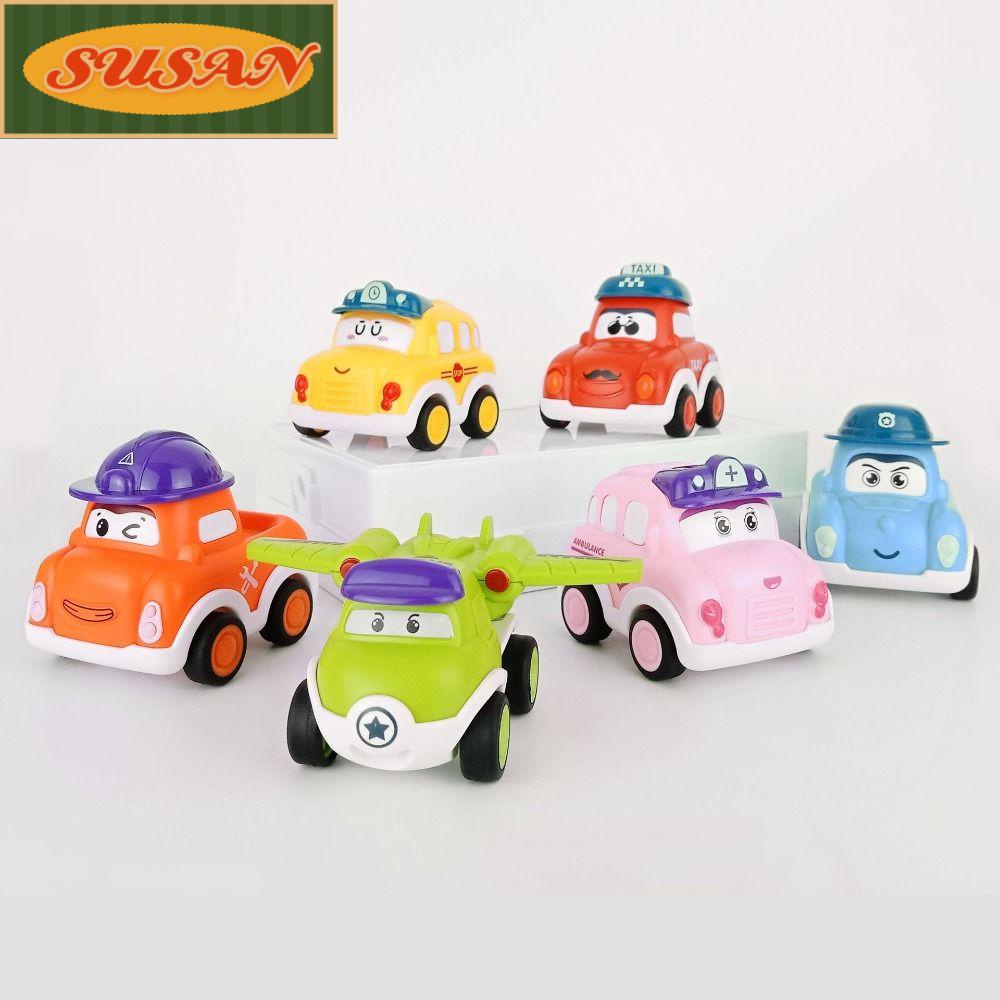 Bộ 6 Mô Hình Xe Hơi Mini Bằng Nhựa DIY