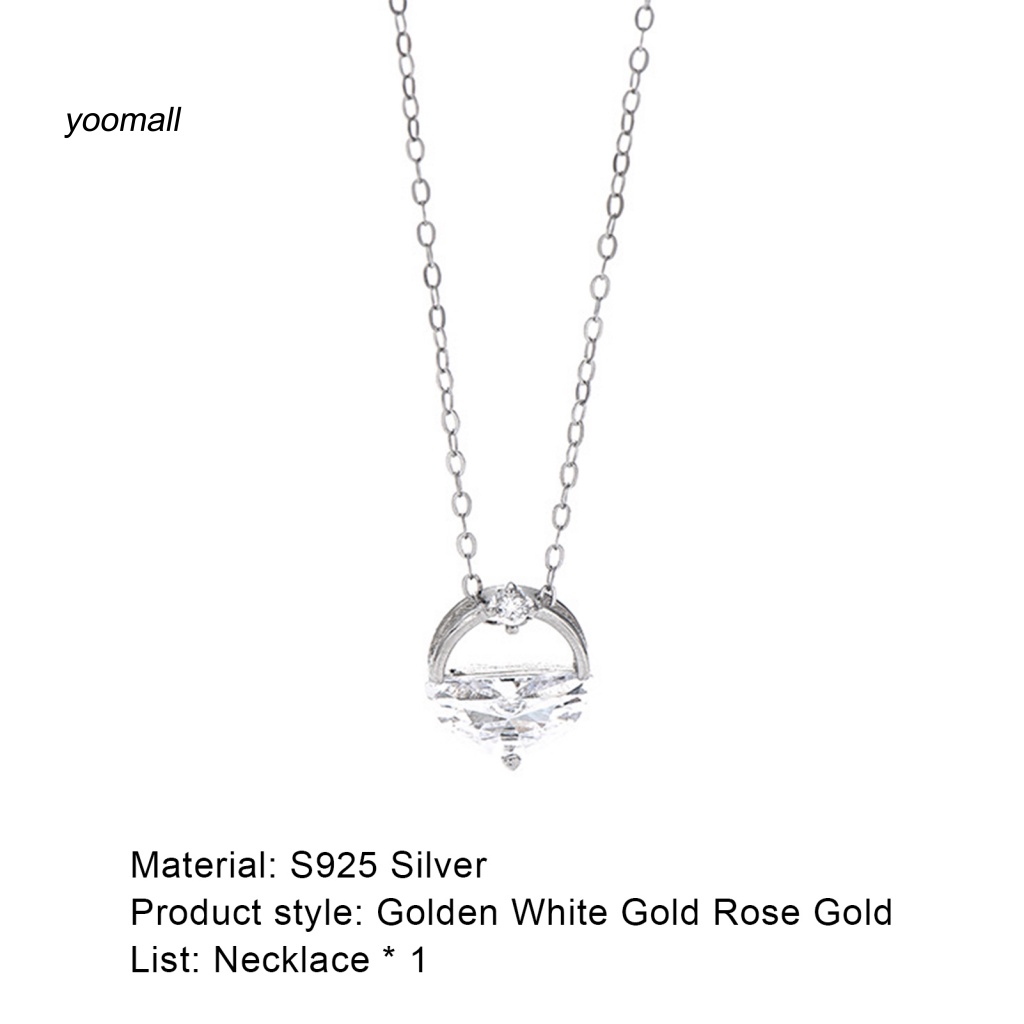 Vòng cổ Mạ Bạc Mặt Hình Giọt Nước Thanh Lịch Cho Nữ