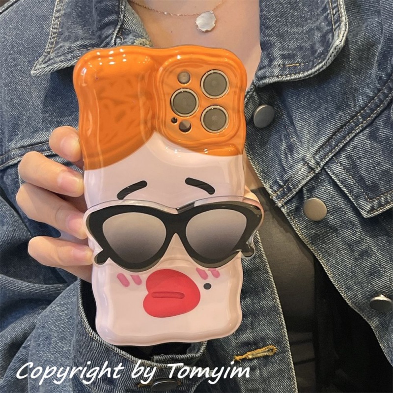 Ốp Điện Thoại Túi Khí Mềm Có Giá Đỡ Hình Biểu Tượng Cảm Xúc Cho iPhone 14 Pro Max 12 Pro Max 13promax 13 / 12 Pro X11 XR