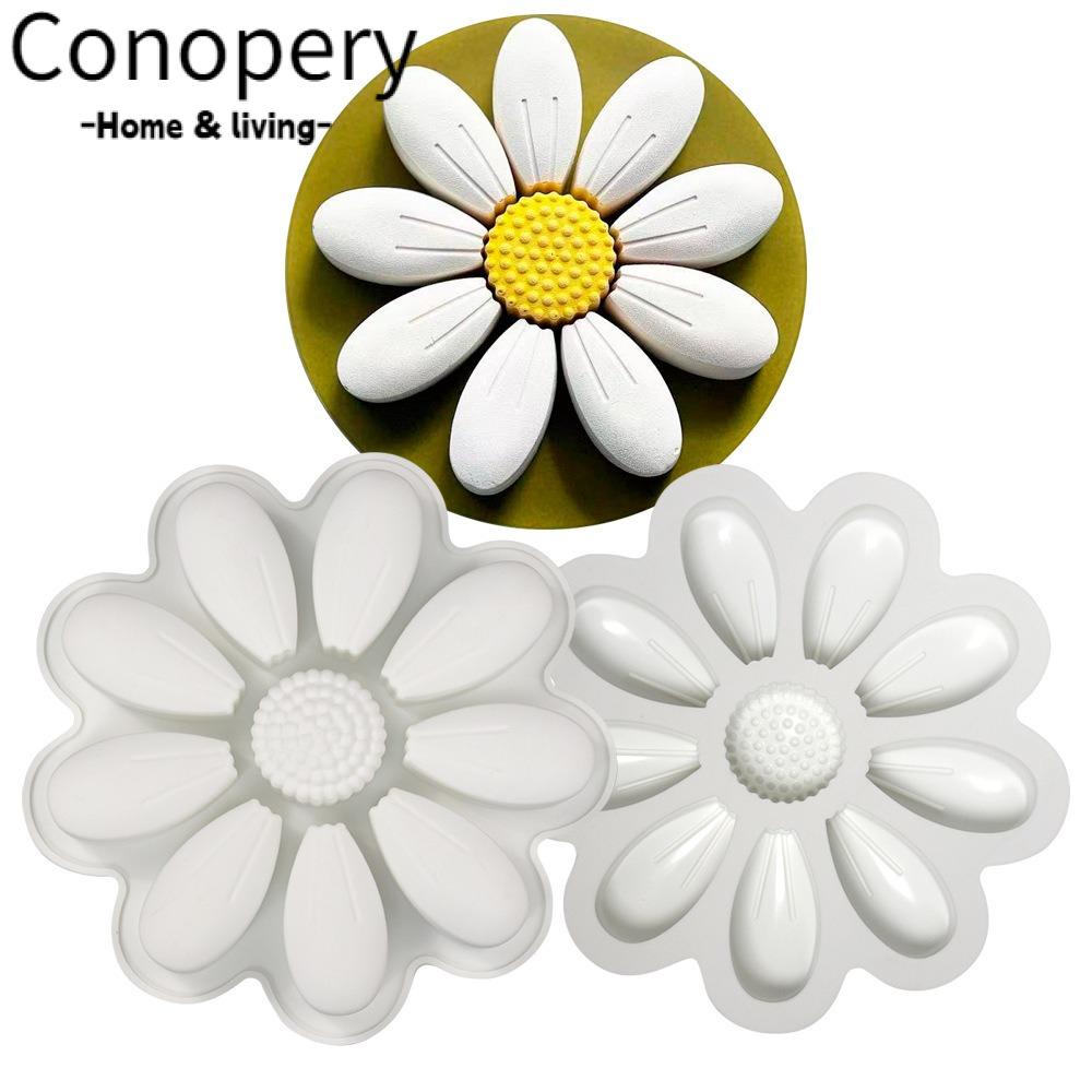CONOPERY Khuôn Làm Đất Sét / Xà Phòng Hình Hoa 3D Lớn Tiện Dụng