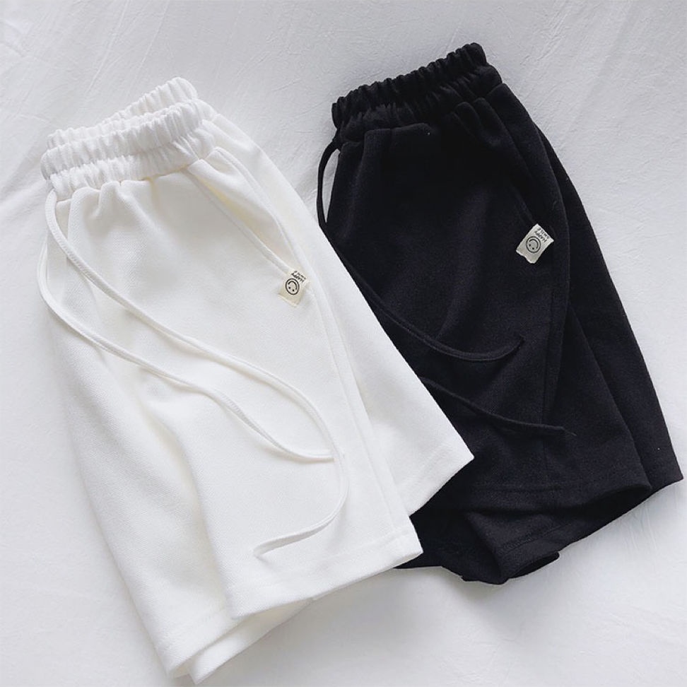 Quần Short Thể Thao Lưng Cao Ống Rộng Màu Sắc Đơn Giản Cho Nữ