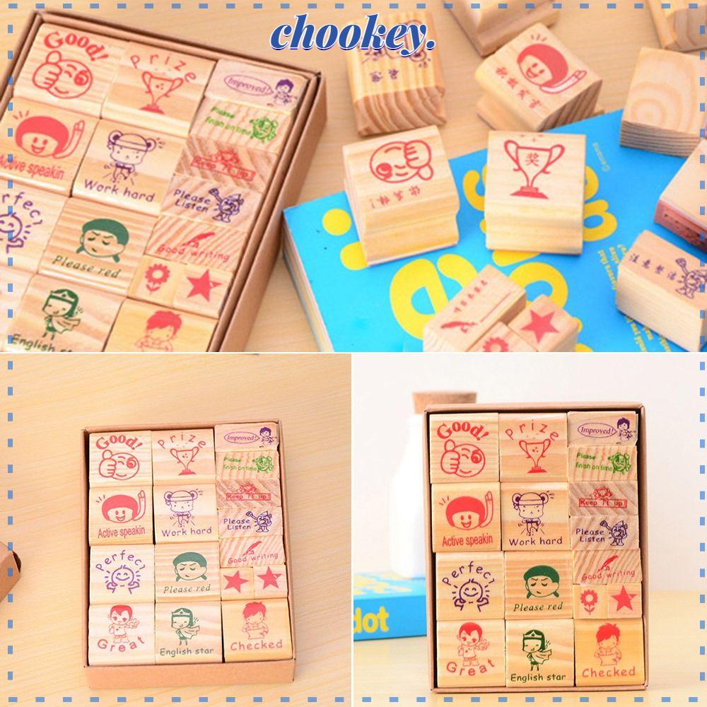 CHOOKEY Con Dấu In Chữ Tiếng Anh Dùng Làm Phần Thưởng Cho Bé Mẫu Giáo