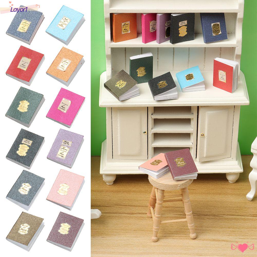 Set 1 / 4 Mô Hình Cuốn Sách Mini Trang Trí Nhà Búp Bê DIY