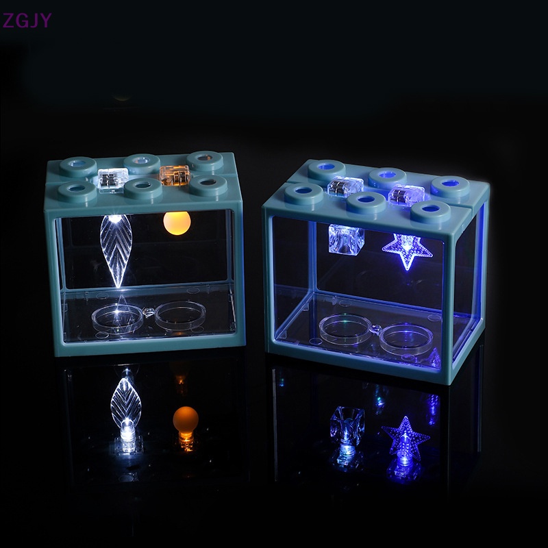 Hộp Đèn LED Hình Trụ Dùng Trang Trí Bể Cá / Bò Sát / Văn Phòng Độc Đáo Mới