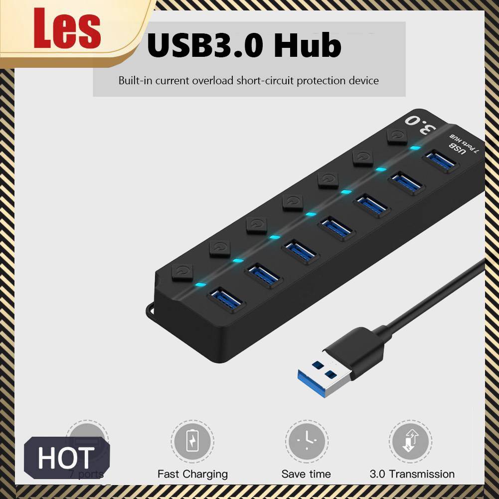 Bộ Chia Cổng USB 3.0 Kèm Công Tắc Nguồn Cho Máy Tính