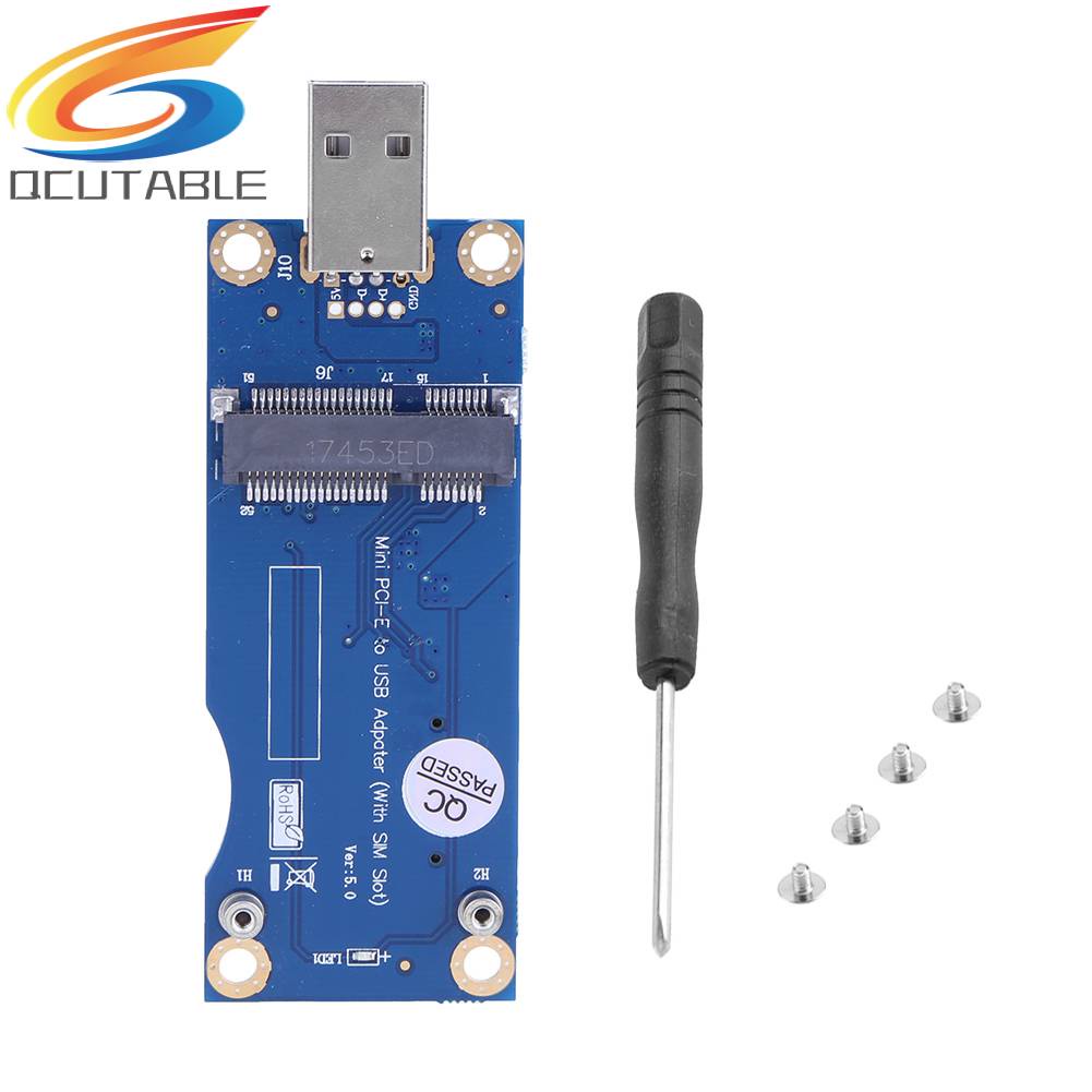 Card Chuyển Đổi PCI-E Sang USB + Khe SIM 6 / 8pin Cho Mô Đun WWAN LTE Thẻ