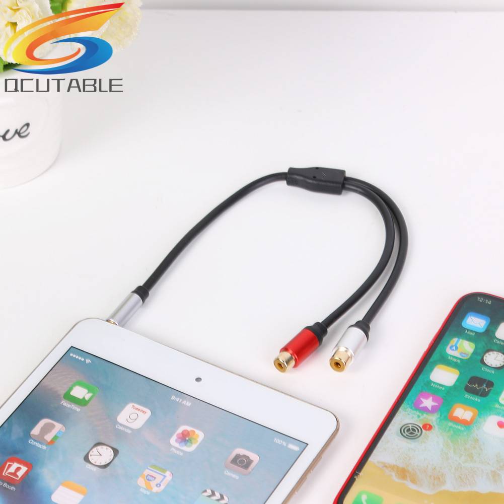 Cáp ChuyểN ĐổI Âm Thanh Chữ Y 3.5mm ĐầU CắM Sang Lỗ CắM 2RCA Cho MáY TíNh BảNg