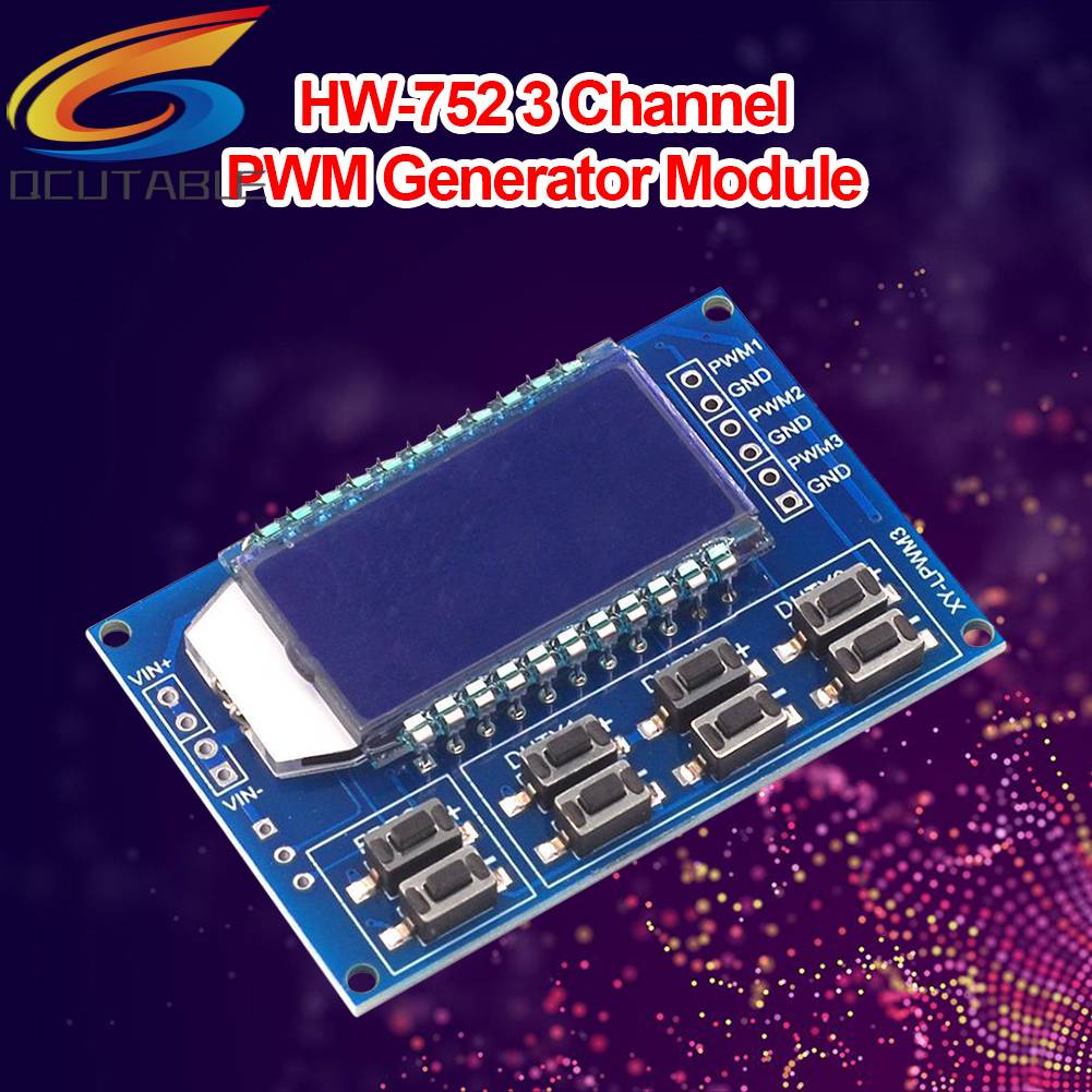Module Phát Điện HW-752 3 Kênh PWM 1Hz 150KHz Có Thể Điều Chỉnh Tần Số Xung