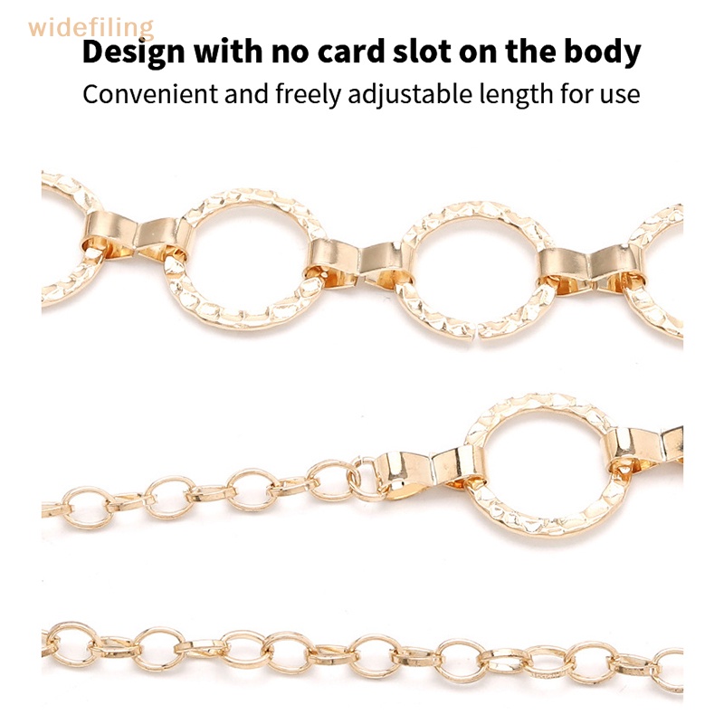 Thắt Lưng Dây Xích Tròn Bằng Kim Loại Màu Vàng Kim Thanh Lịch Cho Nữ