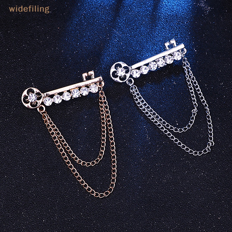 Trâm Cài Áo Kim Loại Phối Tua Rua Đính Đá Thời Trang Hàn Quốc Cho Nam