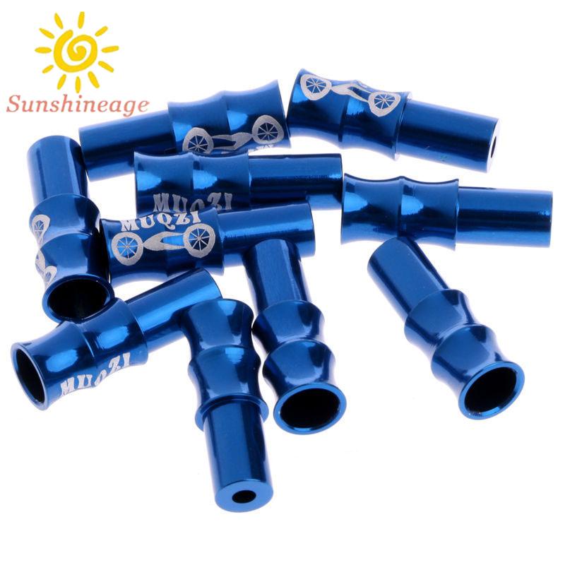 Set 10 Đầu Xe Đạp Thay Thế Bằng Hợp Kim Nhôm 4 Màu Kích Thước 5mm