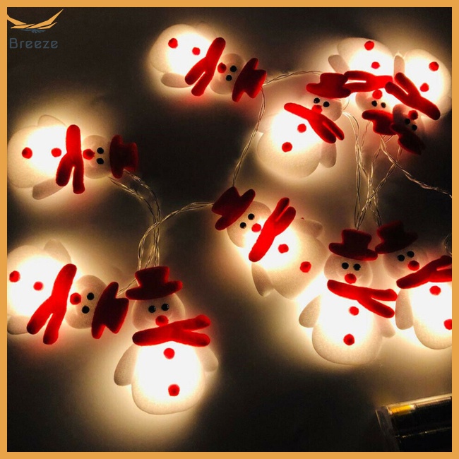 Dây Đèn Led Hình Người Tuyết Nhiều Màu Trang Trí Cây Thông Giáng Sinh